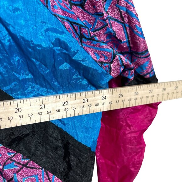 Active Elements Windbreaker Jacket Womens Medium Pink Blue 80s 90s Vintage - Picture 12 of 12